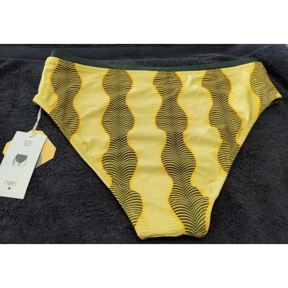 Noel Bikini Swim Bottoms Women's XL High Rise Cheeky